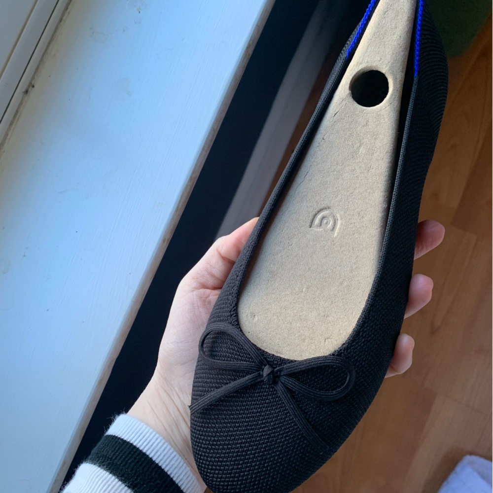 NIB Rothy’s Black Ballet Flat size 7.5